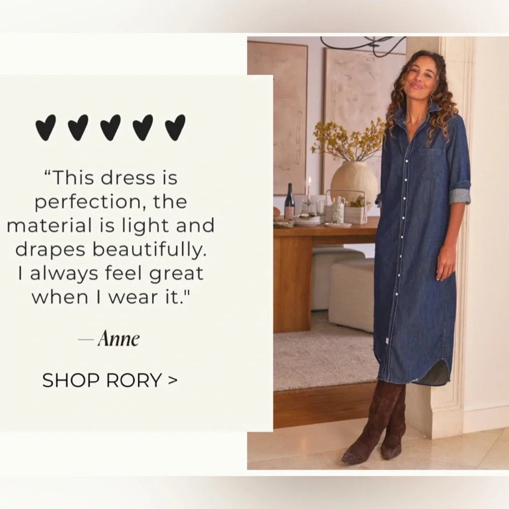 FRANK & EILEEN Rory Famous Denim Shirtdress - Picture 2 of 16
